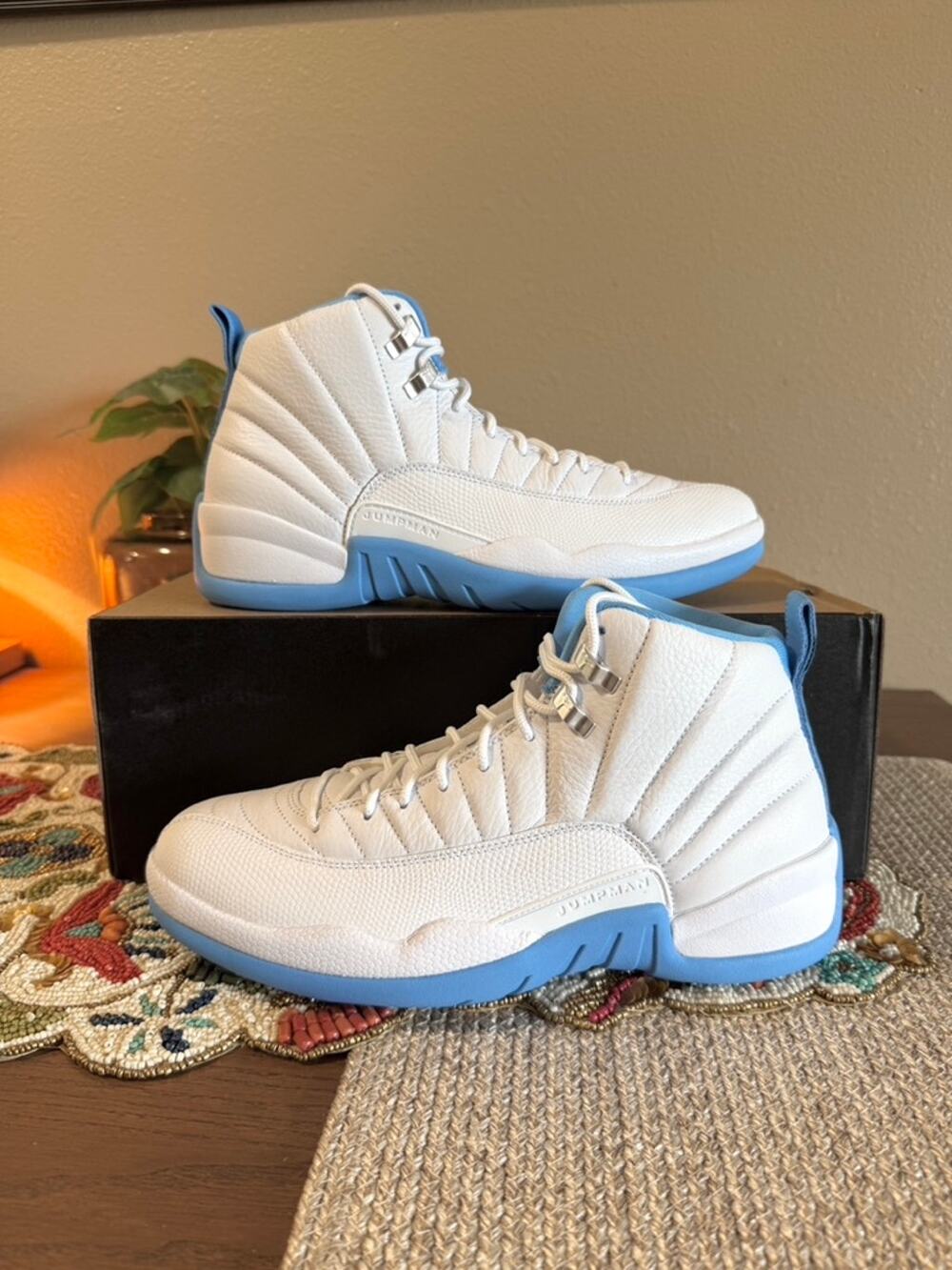 Jordan 12 Retro Melo 2025 White UNC University Blue Flint Blueberry CT8013 112